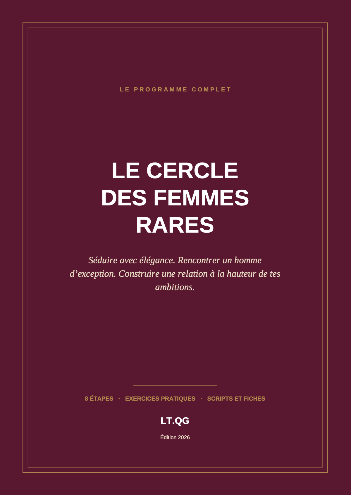 Le Cercle des Femmes Rares — Programme complet